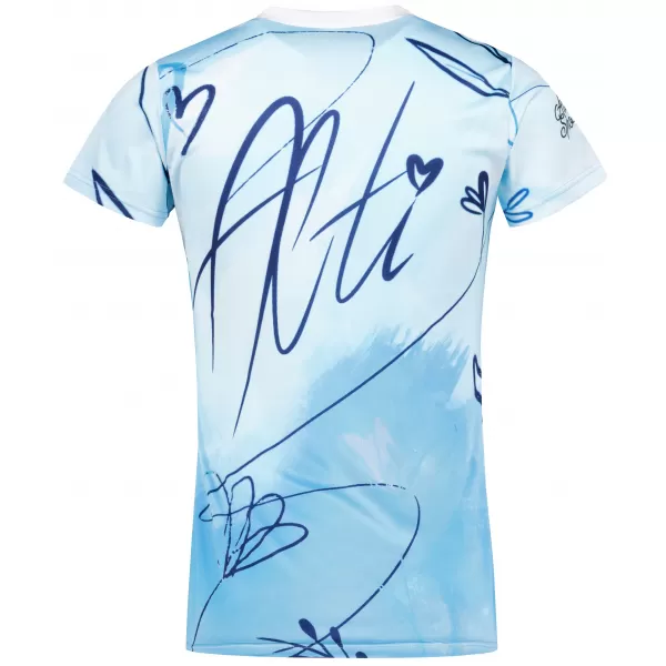  Frauenfunktional T -Shirt Premium ALTISPORT VOJ/ALW083TR01 WEIß -BLAU 