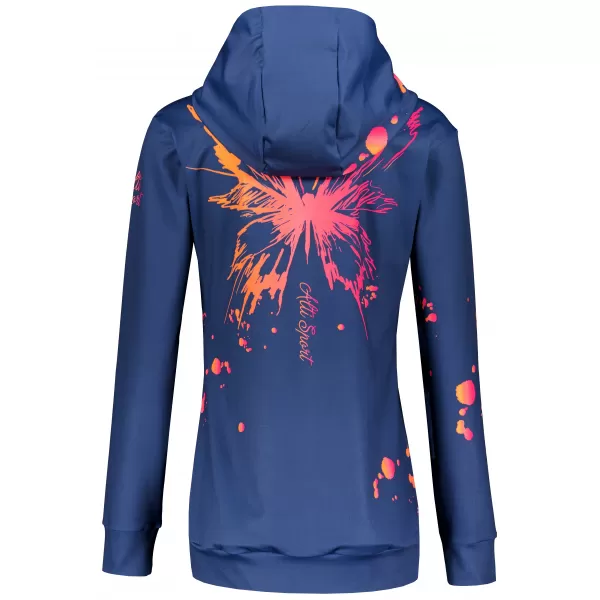  Funktionaler Sweatshirt -Prämie von Frauen ALTISPORT VOJ/ALW077MI01 DUNKELBLAU/ORANGE 