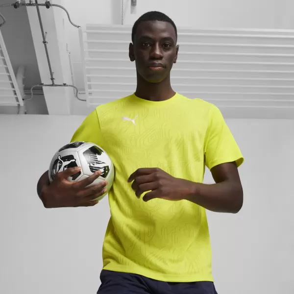  Herren -funktionales Hemd PUMA TEAMFINAL TRAINING JERSEY 658557_30 ELECTRIC LIME/ ELEKTRISCHES KALK/PUMA SILBER 