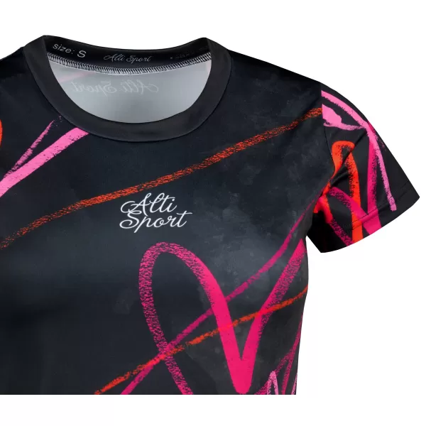  Hochwertiges Funktions-T-Shirt für Damen ALTISPORT VOJ/ALW082TR01 SCHWARZ 