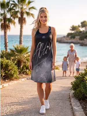 Frauenkleid -Prämie von Frauen ALTISPORT VOJ/ALW083SAT01 SCHWARZ UND WEIß