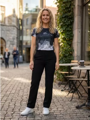 Frauenfunktional T -Shirt Premium ALTISPORT VOJ/ALW089TR01 SCHWARZ
