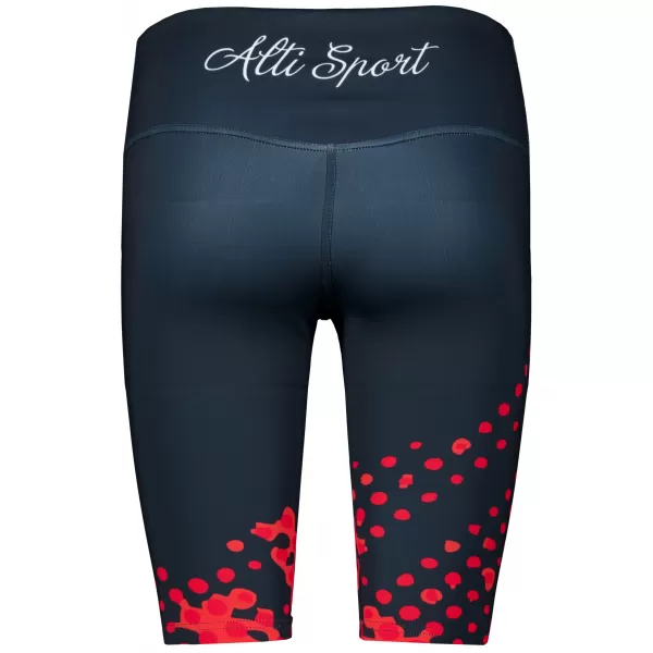  Frauen -Leggings über den Knien Premium ALTISPORT VOJ/ALW109LEG02 ROTSCHWARZ 
