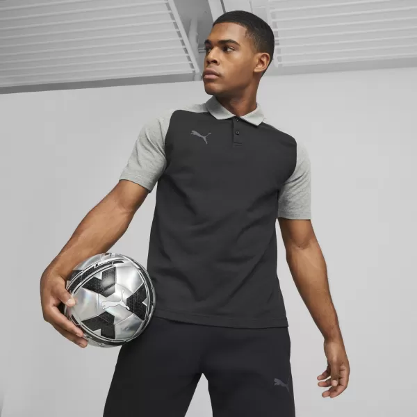  Herren t -Shirt mit einem Kragen PUMA TEAMCUP CASUALS POLO 657991_03 PUMA SCHWARZ 