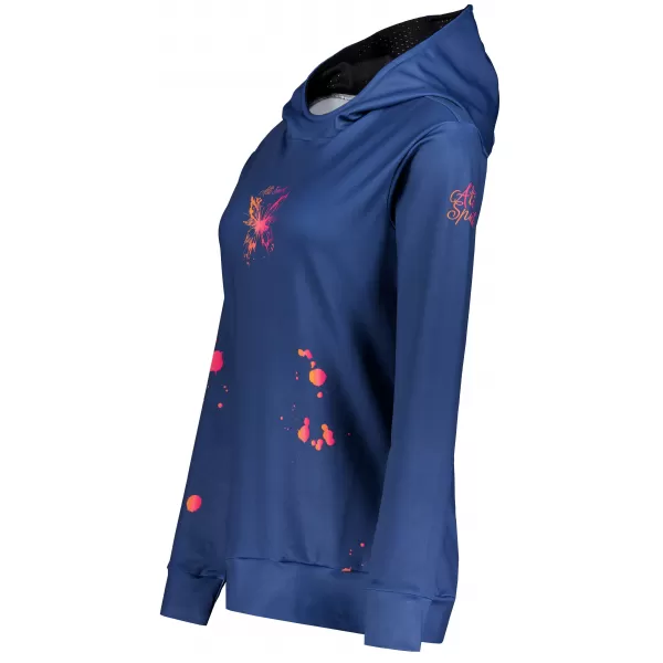  Funktionaler Sweatshirt -Prämie von Frauen ALTISPORT VOJ/ALW077MI01 DUNKELBLAU/ORANGE 