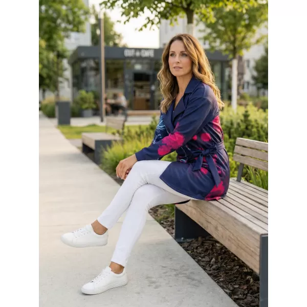  Frauen -Sweatshirt -Premium -Tasche für Frauen ALTISPORT VOJ/ALW104MI05 MARINE/PINK 