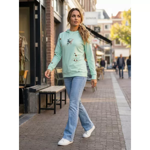  Funktionaler Sweatshirt -Prämie von Frauen ALTISPORT VOJ/ALW077MI01 GRÜN -ORANGE 
