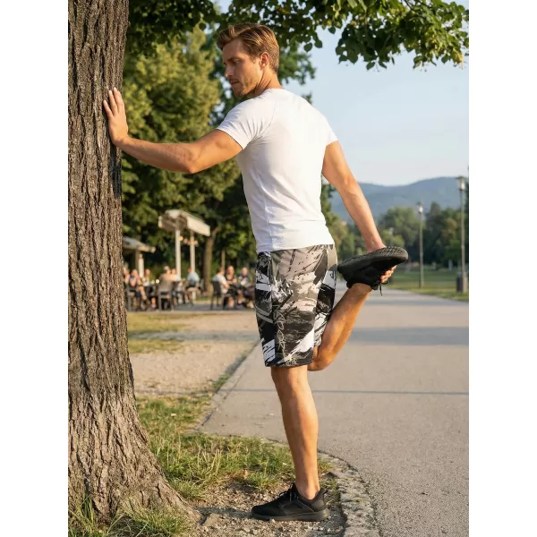  Die funktionalen Shorts von Männern Premium ALTISPORT VOJ/ALM014KRA01 SCHWARZ -GRAY 