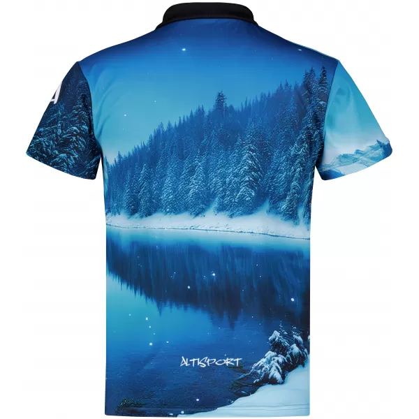  Herrenfunktional T -Shirt mit Premium -Kragen ALTISPORT VOJ/ALM103TR05 SCHNEE 
