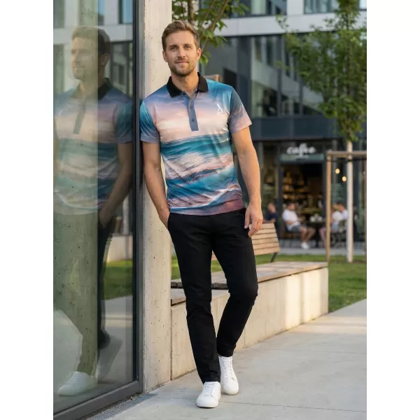  Herrenfunktional T -Shirt mit Premium -Kragen ALTISPORT VOJ/ALM103TR05 MEER 