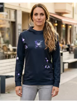 Funktionaler Sweatshirt -Prämie von Frauen ALTISPORT VOJ/ALW077MI01 SCHWARZ/LILA