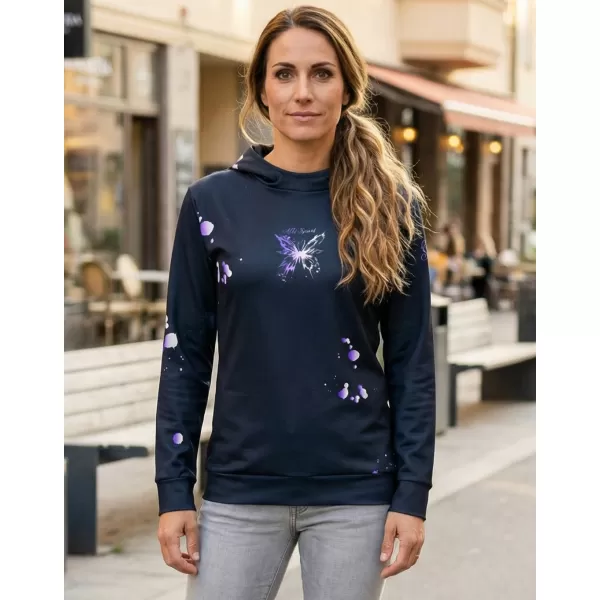  Funktionaler Sweatshirt -Prämie von Frauen ALTISPORT VOJ/ALW077MI01 SCHWARZ/LILA 