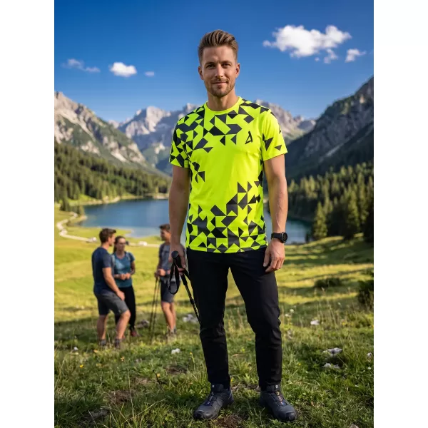  Männer funktionaler T -Shirt Premium ALTISPORT VOJ/ALM108TR01 NEON 