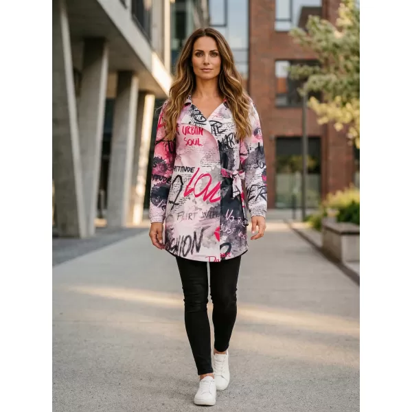  Frauen -Sweatshirt -Premium -Tasche für Frauen ALTISPORT VOJ/ALW105MI05 WEIß -PINK 