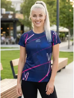 Frauenfunktional T -Shirt Premium ALTISPORT VOJ/ALW082TR01 DUNKELBLAU