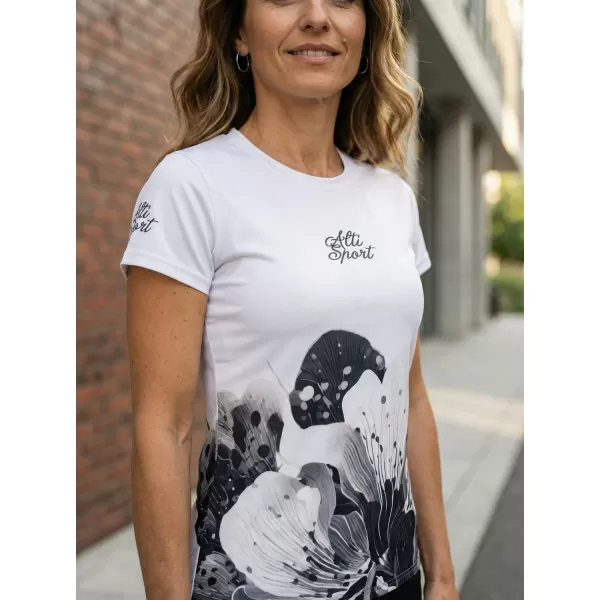  Frauenfunktional T -Shirt Premium ALTISPORT VOJ/ALW090TR01 WEIß 