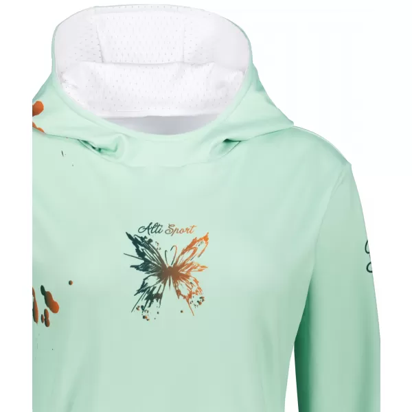 Funktionaler Sweatshirt -Prämie von Frauen ALTISPORT VOJ/ALW077MI01 GRÜN -ORANGE 