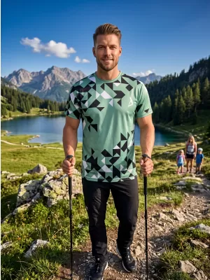 Männer funktionaler T -Shirt Premium ALTISPORT VOJ/ALM108TR01 MILITÄR
