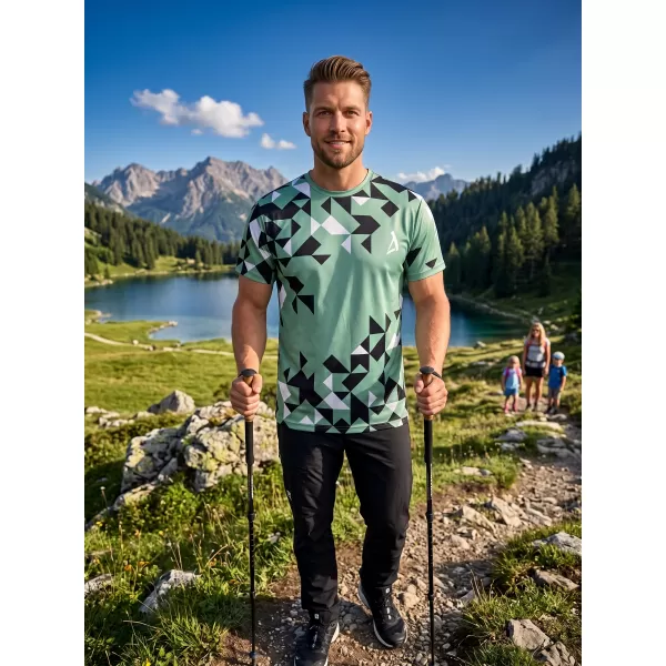  Männer funktionaler T -Shirt Premium ALTISPORT VOJ/ALM108TR01 MILITÄR 