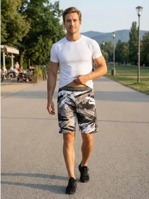 Die funktionalen Shorts von Männern Premium ALTISPORT VOJ/ALM014KRA01 SCHWARZ -GRAY