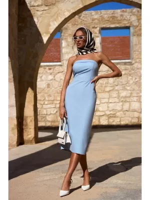Kleid MOE M843 HELLBLAU