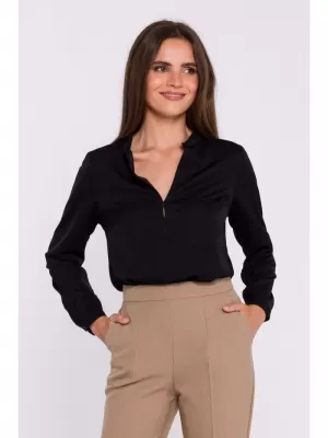 Damenbluse STYLOVE S375 SCHWARZ
