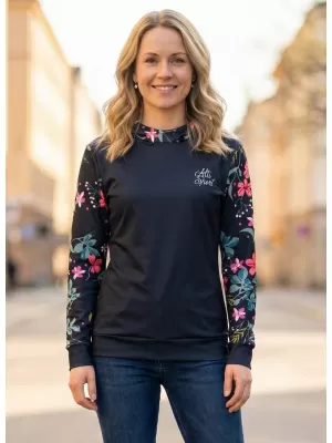 Funktionaler Sweatshirt -Prämie von Frauen ALTISPORT VOJ/ALW063MI01 SCHWARZ -GREEN