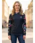 Funktionaler Sweatshirt -Prämie von Frauen ALTISPORT VOJ/ALW063MI01 SCHWARZ -GREEN