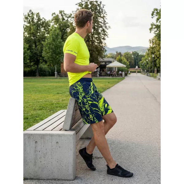  Die funktionalen Shorts von Männern Premium ALTISPORT VOJ/ALM071KRA01 MARINE/GELB 