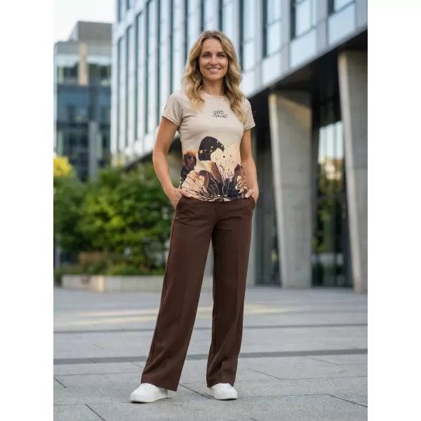  Frauenfunktional T -Shirt Premium ALTISPORT VOJ/ALW090TR01 BRAUN 