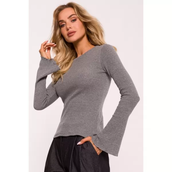  Damen-T-Shirt MOE M806 GRAUE MELANGE 