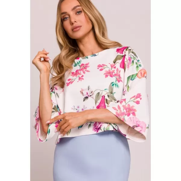  Damen-Sweatshirt MOE M844 WEIßES MUSTER 