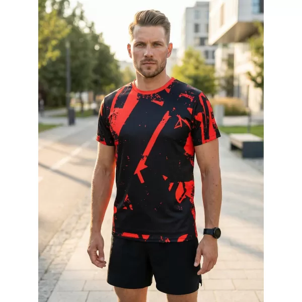  Männer funktionaler T -Shirt Premium ALTISPORT VOJ/ALM079TR01 SCHWARZ -RED 
