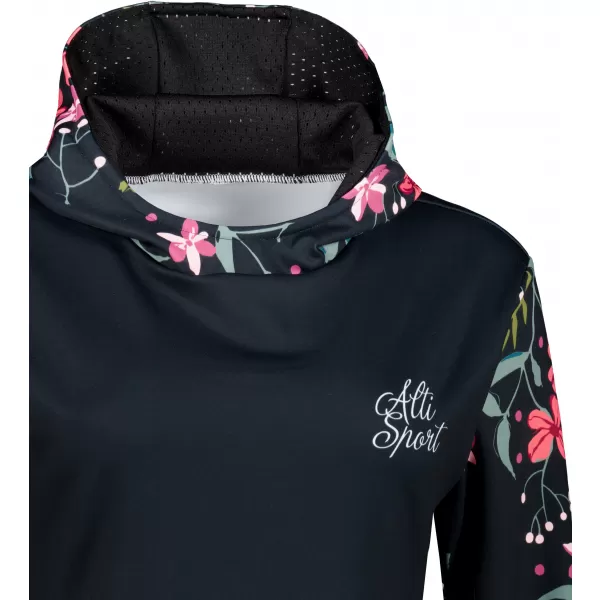  Funktionaler Sweatshirt -Prämie von Frauen ALTISPORT VOJ/ALW063MI01 SCHWARZ -GREEN 