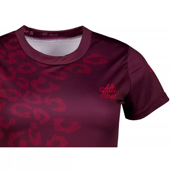  Frauenfunktional T -Shirt Premium ALTISPORT VOJ/ALW047TR01 WEINRÖTET 