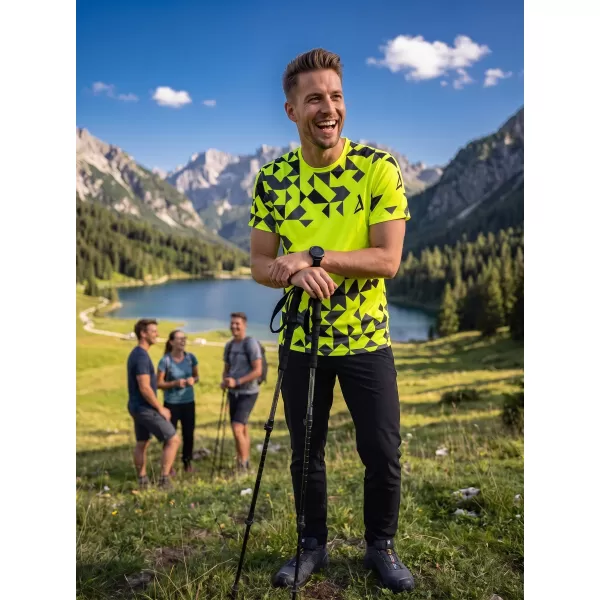  Männer funktionaler T -Shirt Premium ALTISPORT VOJ/ALM108TR01 NEON 