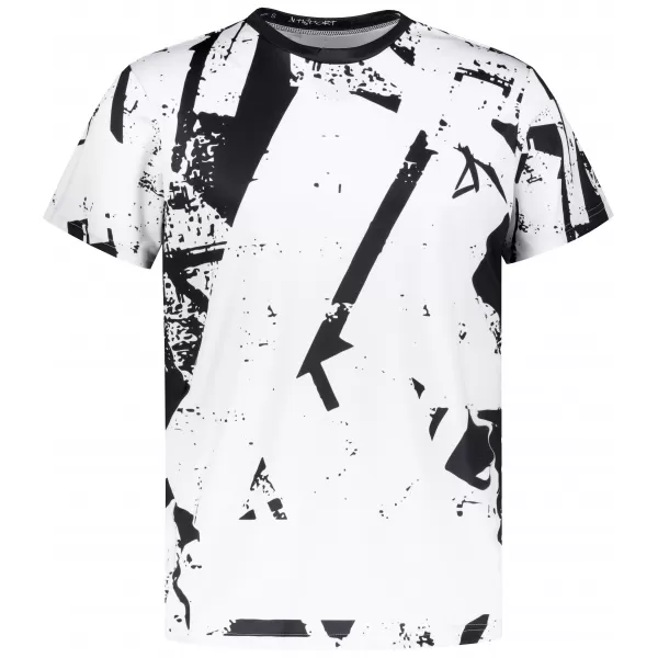  Männer funktionaler T -Shirt Premium ALTISPORT VOJ/ALM079TR01 WEIß -UND -SCHWARZ 