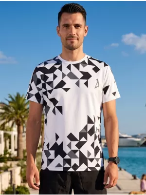 Männer funktionaler T -Shirt Premium ALTISPORT VOJ/ALM108TR01 WEIß