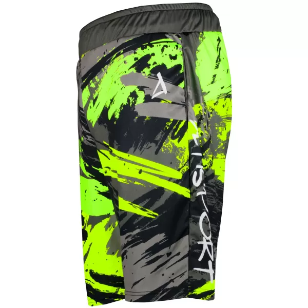  Die funktionalen Shorts von Männern Premium ALTISPORT VOJ/ALM014KRA01 SCHWARZ -GREEN 