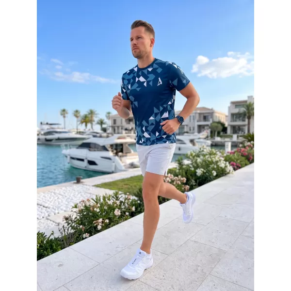  Männer funktionaler T -Shirt Premium ALTISPORT VOJ/ALM108TR01 MARINE-WEIß 