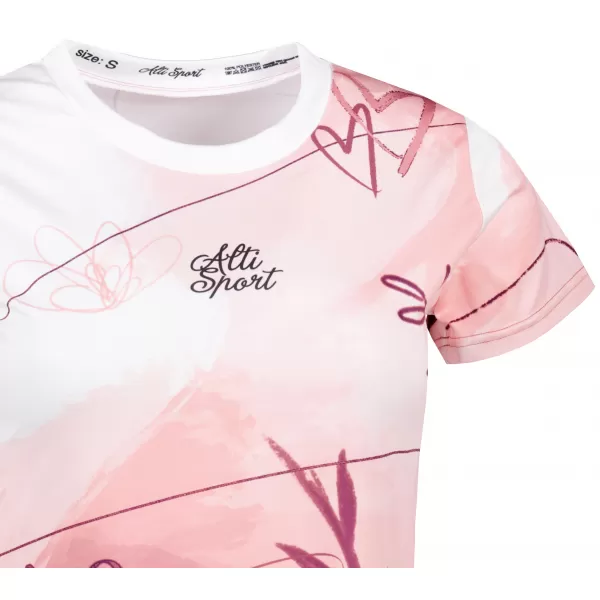  Frauenfunktional T -Shirt Premium ALTISPORT VOJ/ALW083TR01 WEIß -PINK 