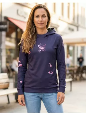 Funktionaler Sweatshirt -Prämie von Frauen ALTISPORT VOJ/ALW077MI01 DUNKELVIOLETT/ROSA
