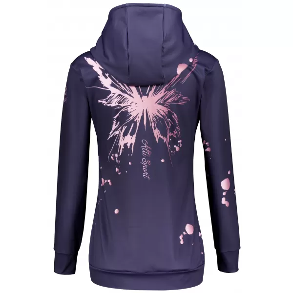  Funktionaler Sweatshirt -Prämie von Frauen ALTISPORT VOJ/ALW077MI01 DUNKELVIOLETT/ROSA 