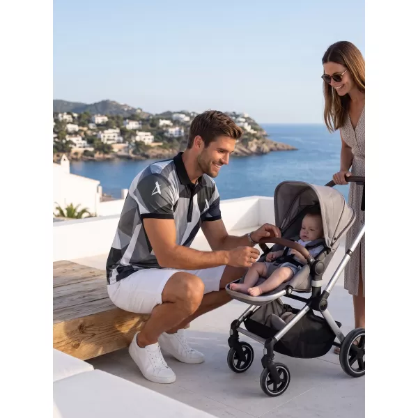  Herrenfunktional T -Shirt mit Premium -Kragen ALTISPORT VOJ/ALM007TR05 GRAU 