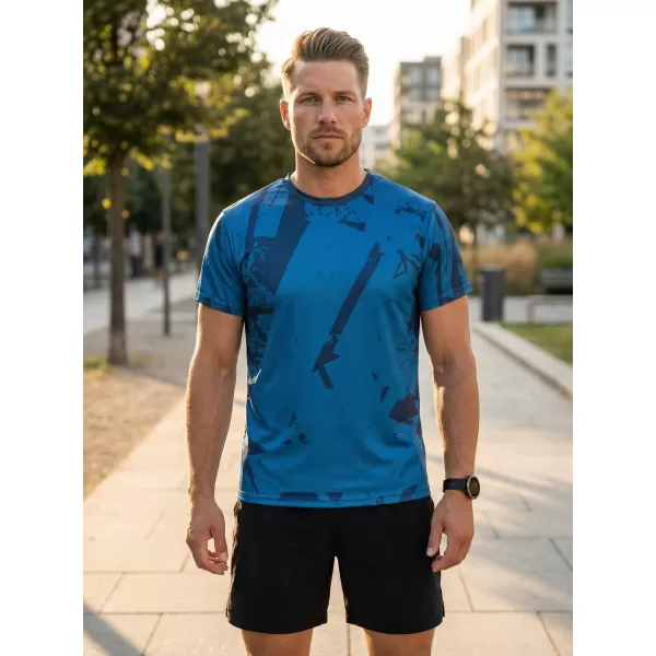  Männer funktionaler T -Shirt Premium ALTISPORT VOJ/ALM079TR01 BLAU 