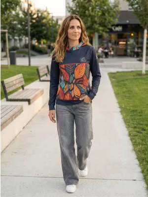 Funktionaler Sweatshirt -Prämie von Frauen ALTISPORT VOJ/ALW061MI01 ORANGE/BLAU