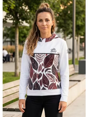 Funktionaler Sweatshirt -Prämie von Frauen ALTISPORT VOJ/ALW061MI01 WEIß/BURGUNDER