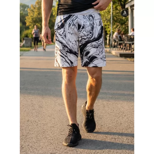  Die funktionalen Shorts von Männern Premium ALTISPORT VOJ/ALM071KRA01 WEIß -UND -SCHWARZ 