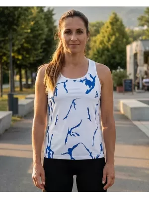 Funktionaler Tanktoper der Frauen auf Prämie ALTISPORT VOJ/ALW052TIL01 WEIß
