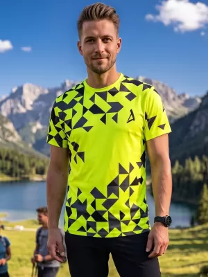 Männer funktionaler T -Shirt Premium ALTISPORT VOJ/ALM108TR01 NEON
